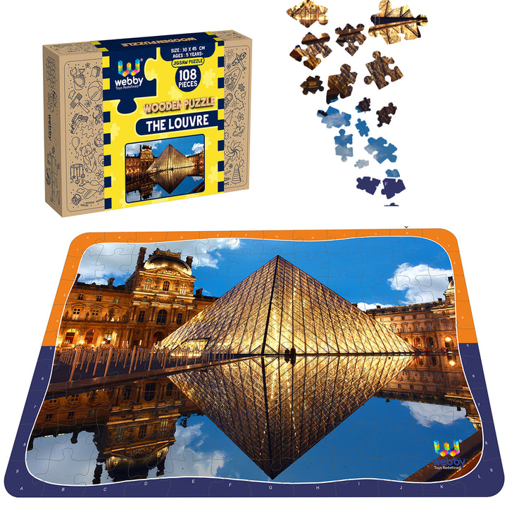 Webby The Louvre Wooden Jigsaw Puzzle, 108 Pieces