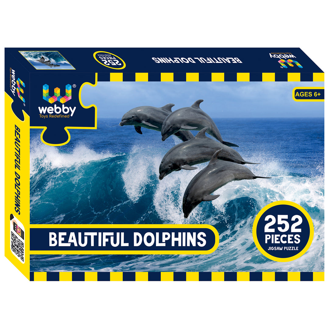 Webby Beautiful Dolphins Jigsaw Puzzle, 252 pieces