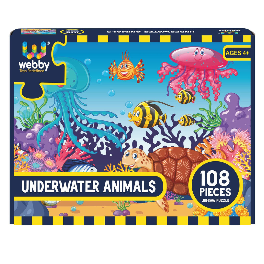Webby Underwater Animals Jigsaw Puzzle, 108 Pieces