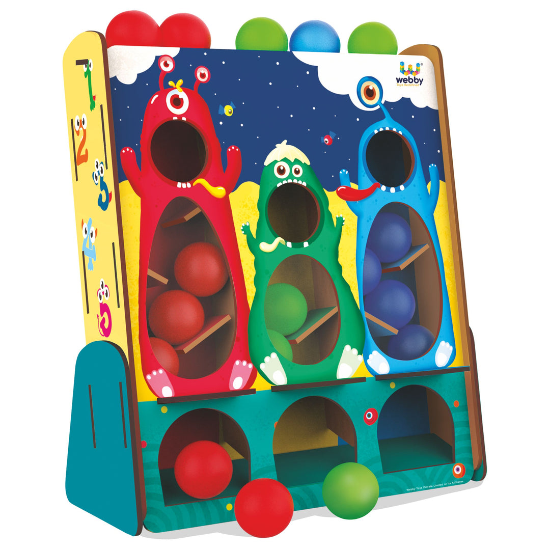 Webby DIY Wooden Hungry Monster Feed Game