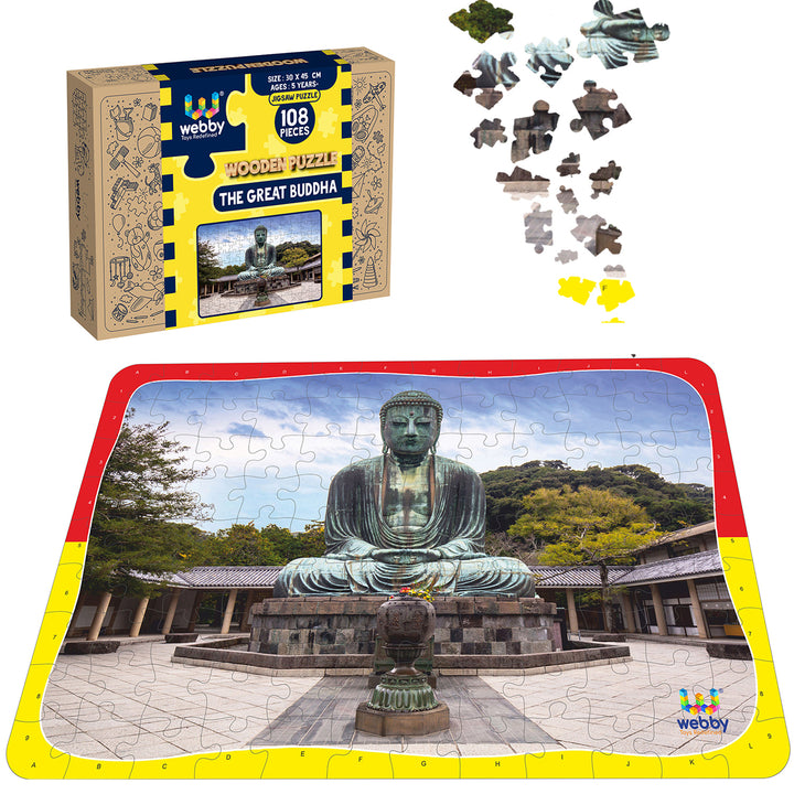 Webby The Great Buddha Wooden Jigsaw Puzzle, 108 Pieces