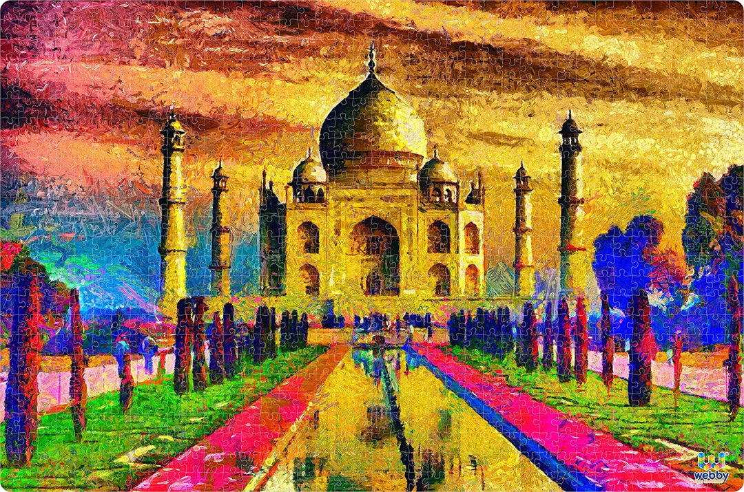 Webby Taj Mahal Painting Wooden Jigsaw Puzzle, 1000 Pieces