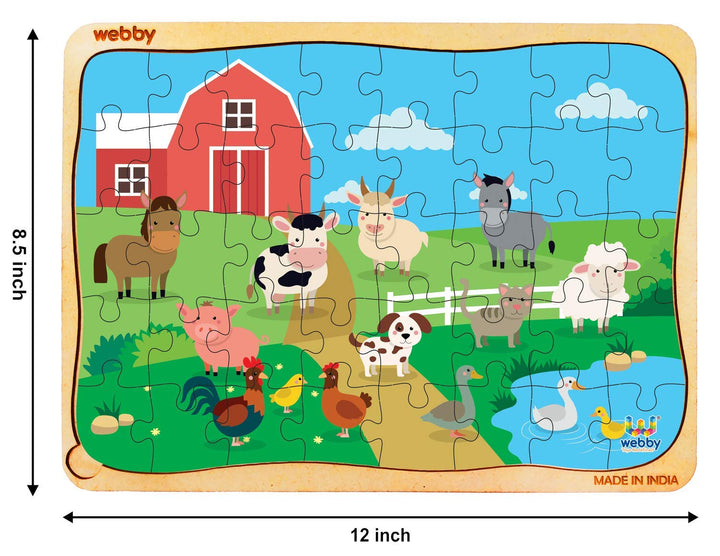 Webby Farm House Wooden Floor Puzzle, 40 Pcs