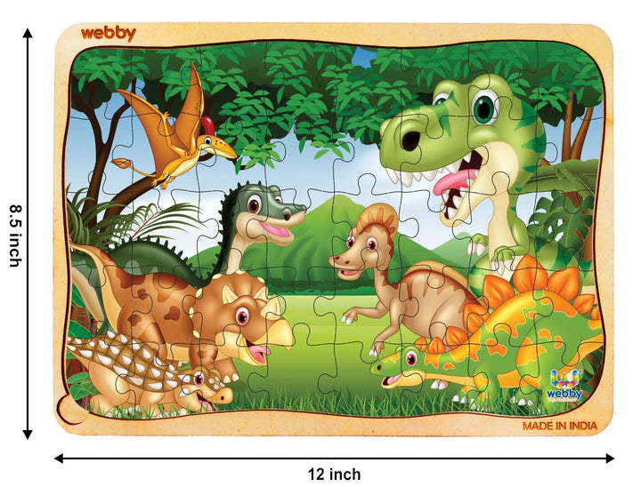Webby Dinosaur Wooden Floor Puzzle, 40 Pcs