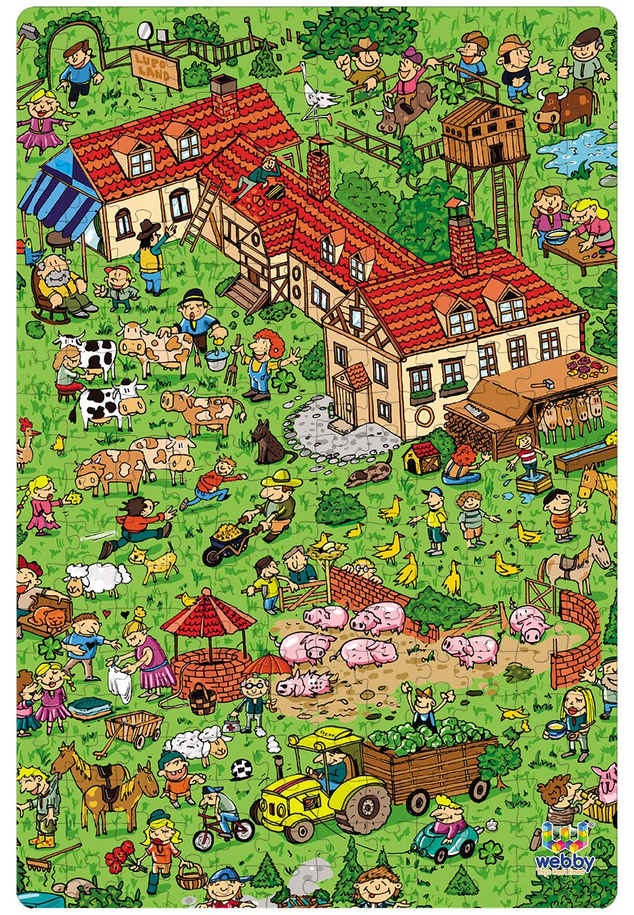 Webby Countryside Illustration Jigsaw Puzzle, 252 pieces