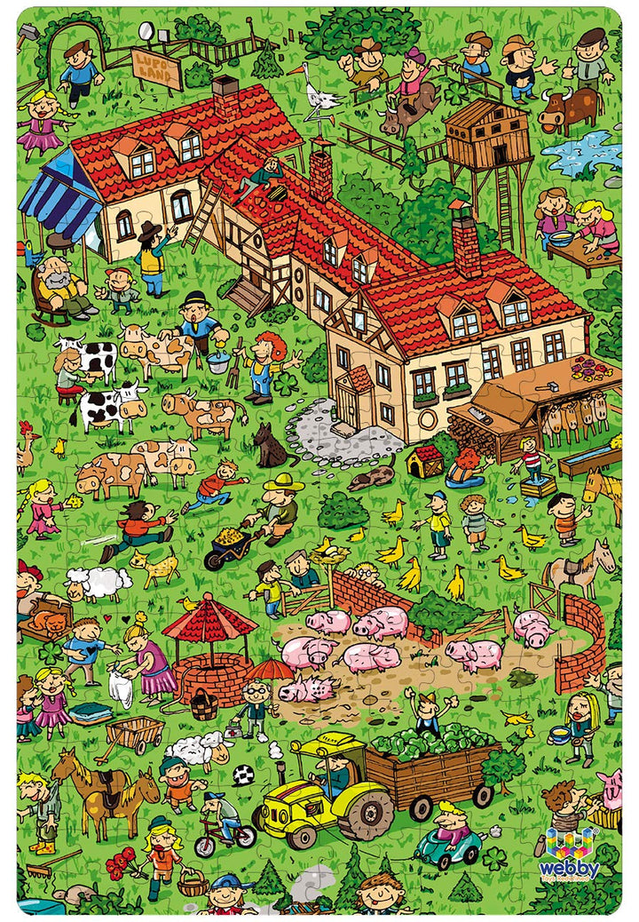 Webby Countryside Illustration Jigsaw Puzzle, 252 pieces