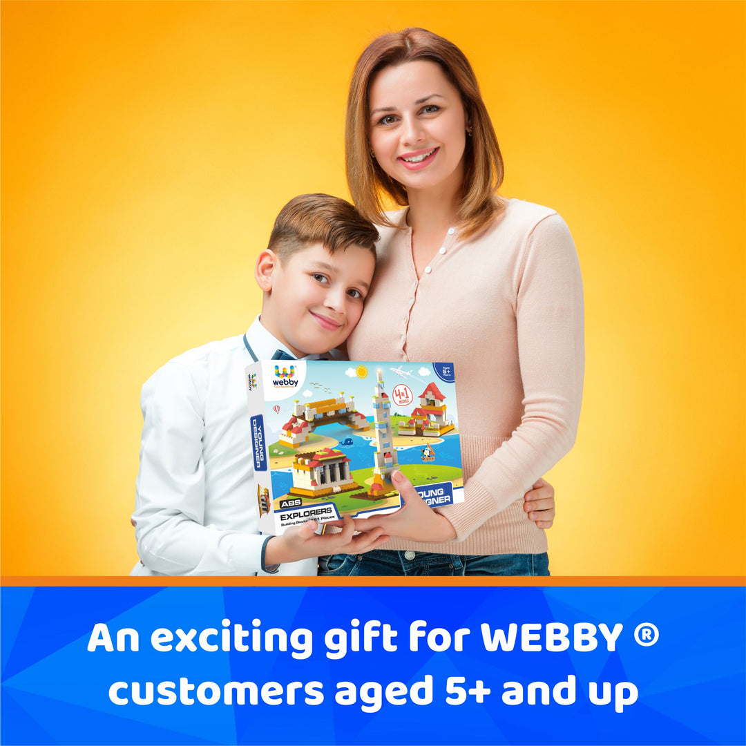 Webby 4 in 1 Young Designer ABS Blocks Kit, 161 Pcs