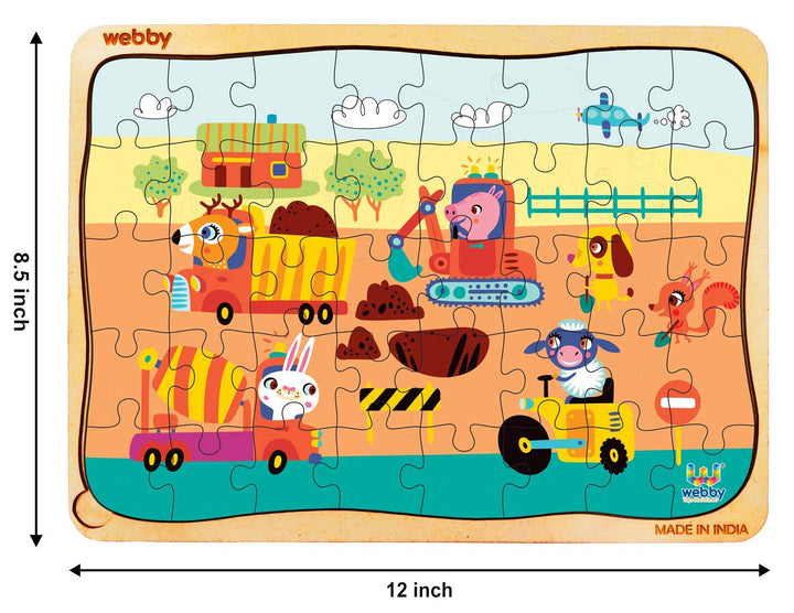 Webby Kiddy Farm Wooden Floor Puzzle, 40 Pcs