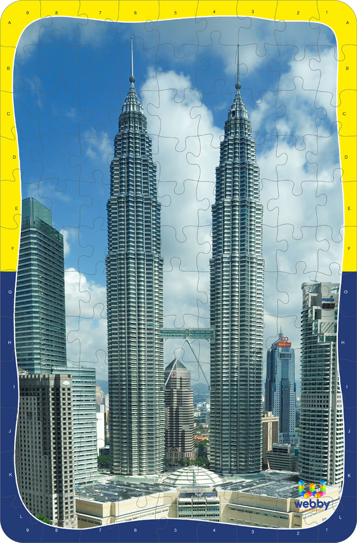 Webby Petronas Twin Towers Wooden Jigsaw Puzzle, 108 Pieces