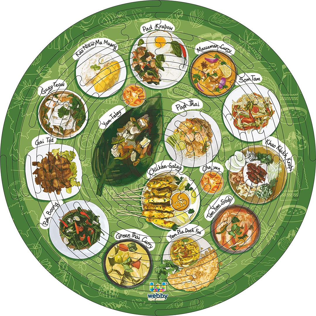Webby Noozles Food Wooden Puzzle, 70 Pcs