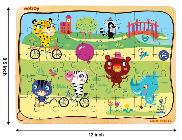 Webby Kiddy Park Wooden Floor Puzzle, 40 Pcs