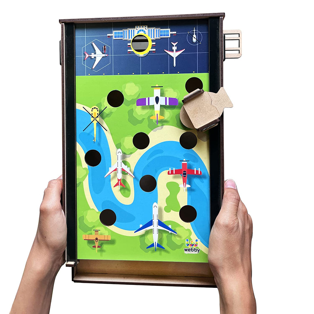 Webby DIY Wooden Marble Zig Zag Game with 4 Themes