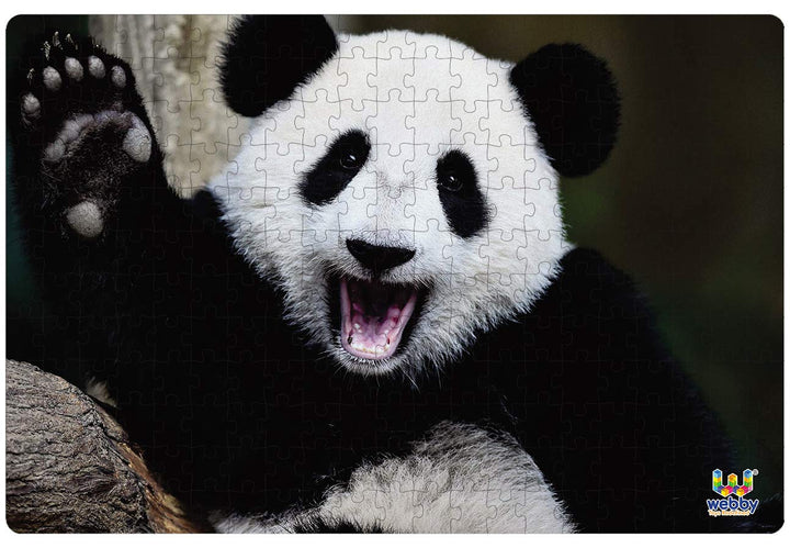 Webby Playful Happy Panda Jigsaw Puzzle, 252 pieces