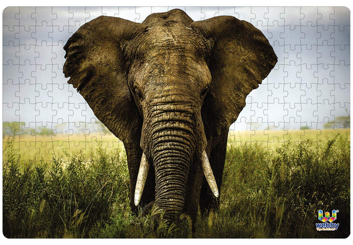 Webby The Wild Elephant Wooden Jigsaw Puzzle, 252 pieces