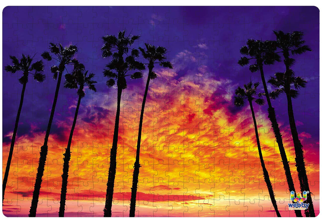 Webby Sunset at Beach Jigsaw Puzzle, 252 pieces