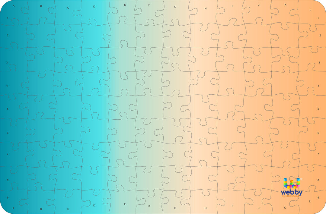 Webby Gradient Teal-Brown Wooden Jigsaw Puzzle, 108 Pieces