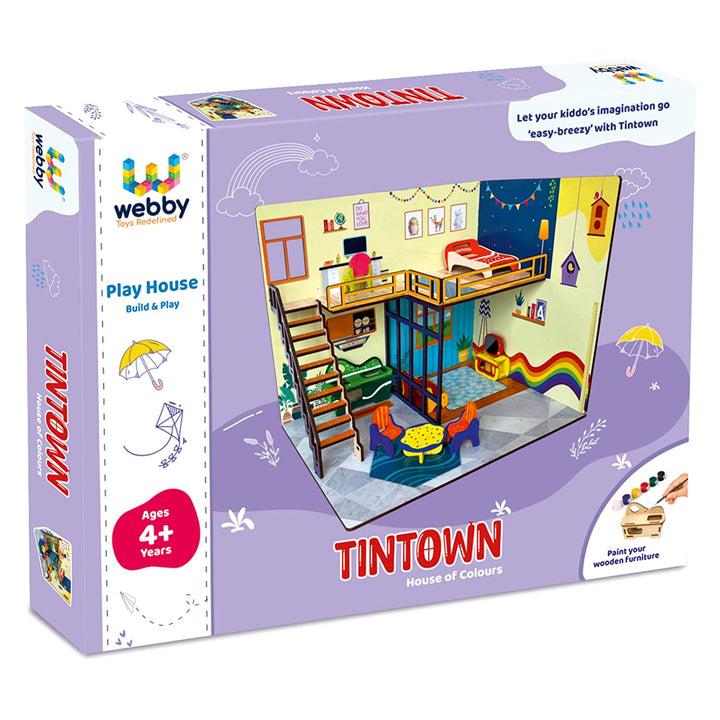 Webby DIY Tin Town Wooden Doll House