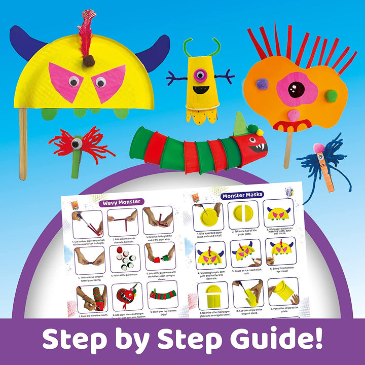 Webby DIY Art and Craft Monster Puppet Activity Kit