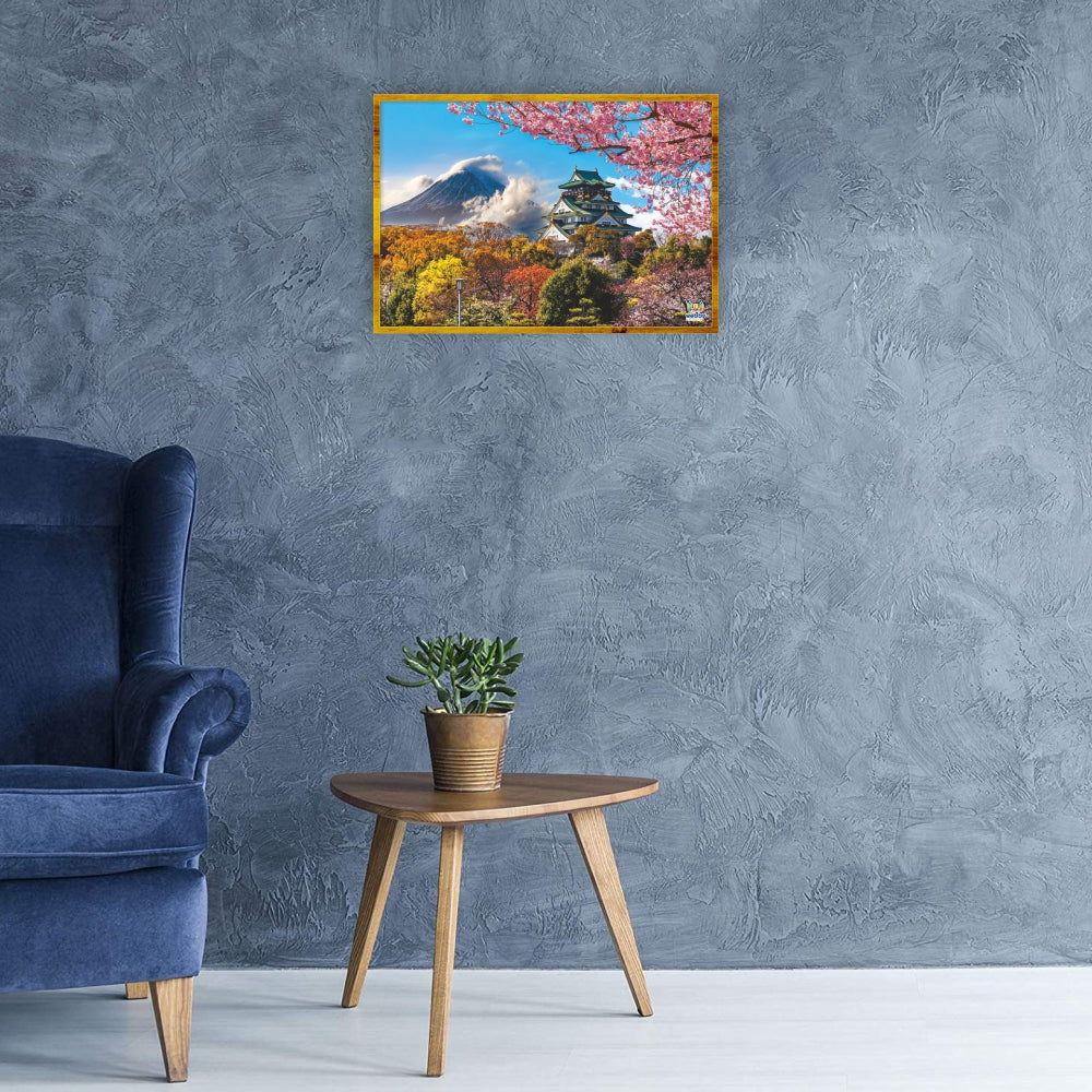 Webby Osaka Castle with Mount Fuji Jigsaw Puzzle, 252 pieces