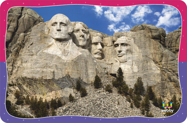 Webby Mount Rushmore Wooden Jigsaw Puzzle, 108 Pieces