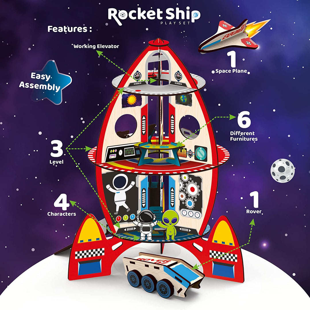 Webby DIY Rocket Spaceship Playset Doll House