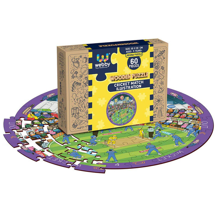 Webby Wooden Jigsaw Puzzles for Kids, 60 Pcs