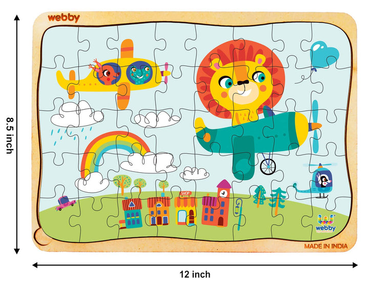 Webby Kiddy Flight Wooden Floor Puzzle, 40 Pcs
