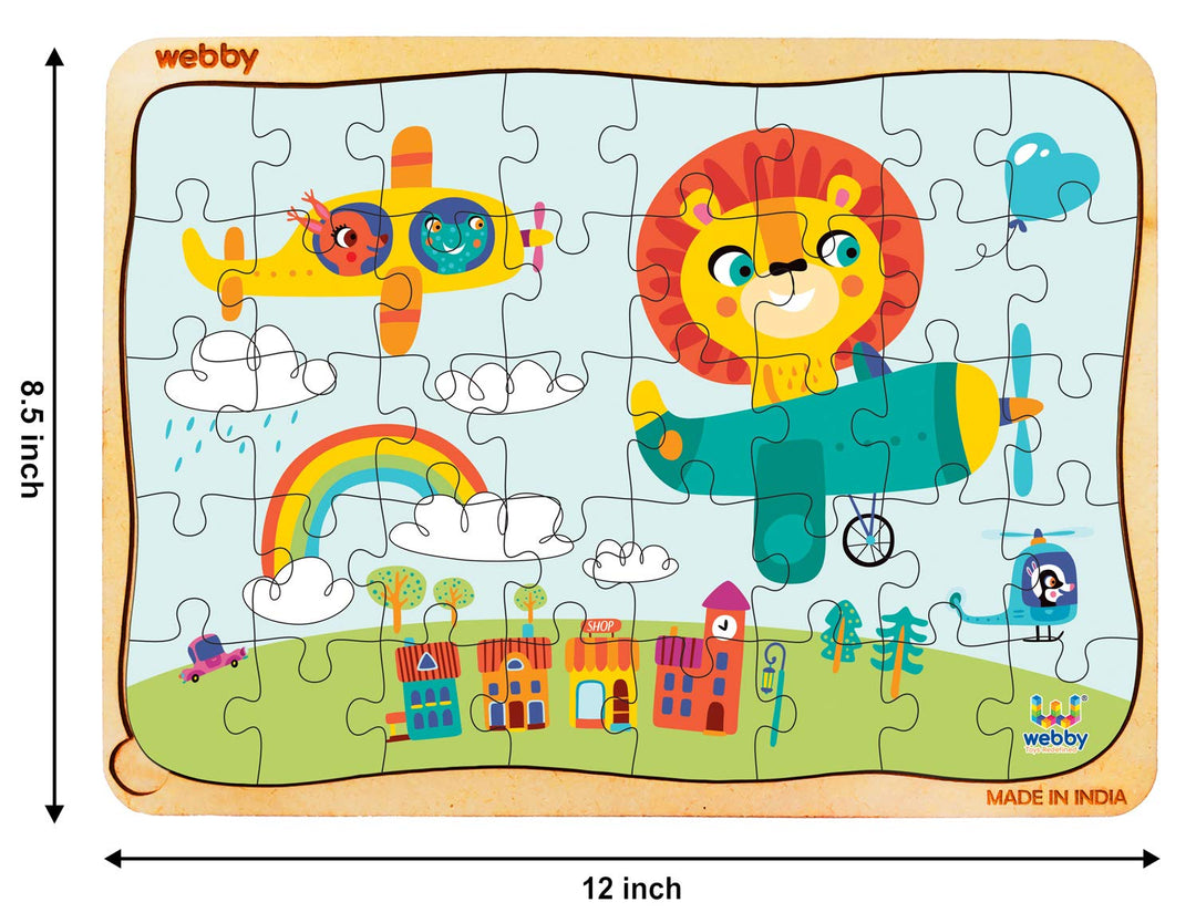 Webby Kiddy Flight Wooden Floor Puzzle, 40 Pcs