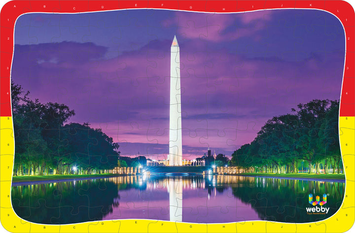 Webby Washington Monument Wooden Jigsaw Puzzle, 108 Pieces