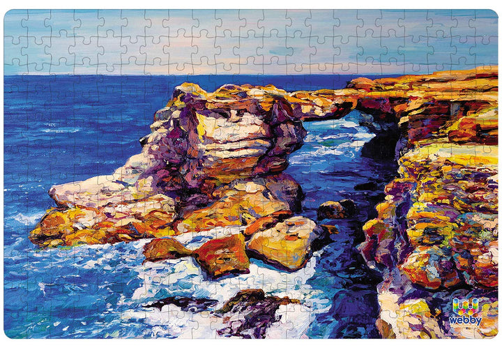 Webby Sea Rocks Painting Jigsaw Wooden Puzzle, 252 pieces