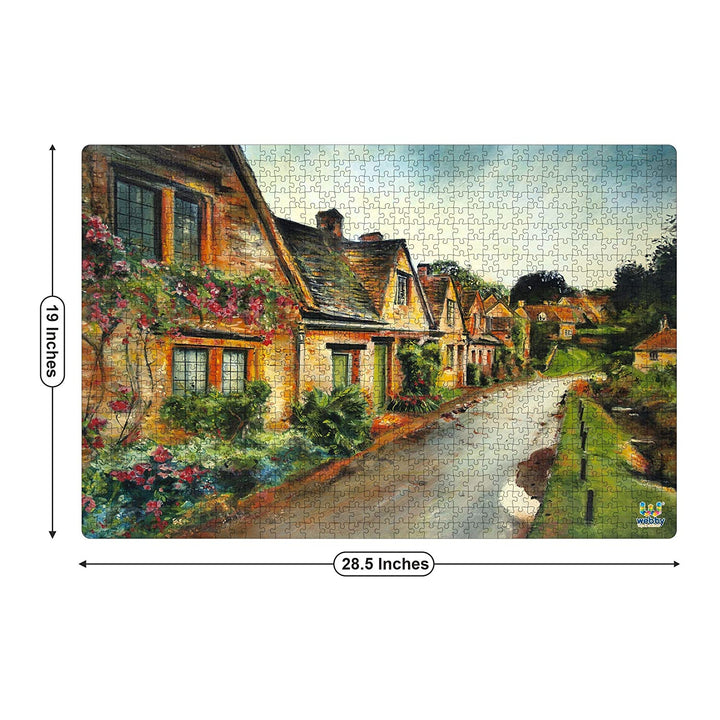 Webby Mediterranean Village Wooden Jigsaw Puzzle, 1000 Pieces