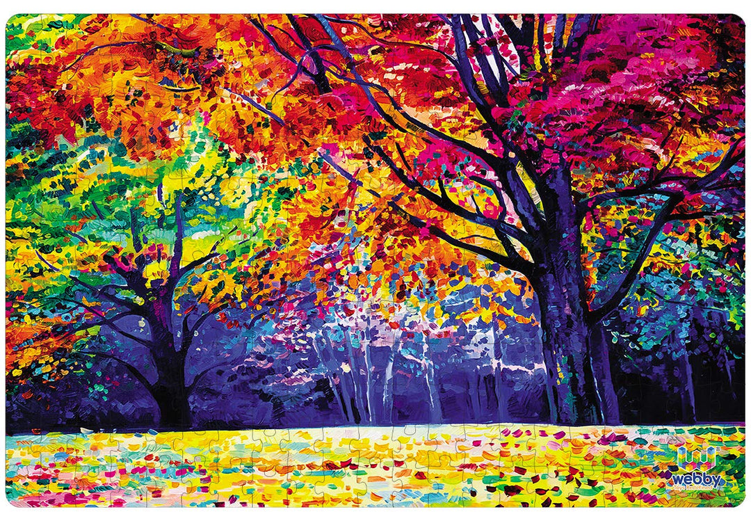 Webby Colourful Autumn Forest Painting Jigsaw Puzzle, 252 pieces