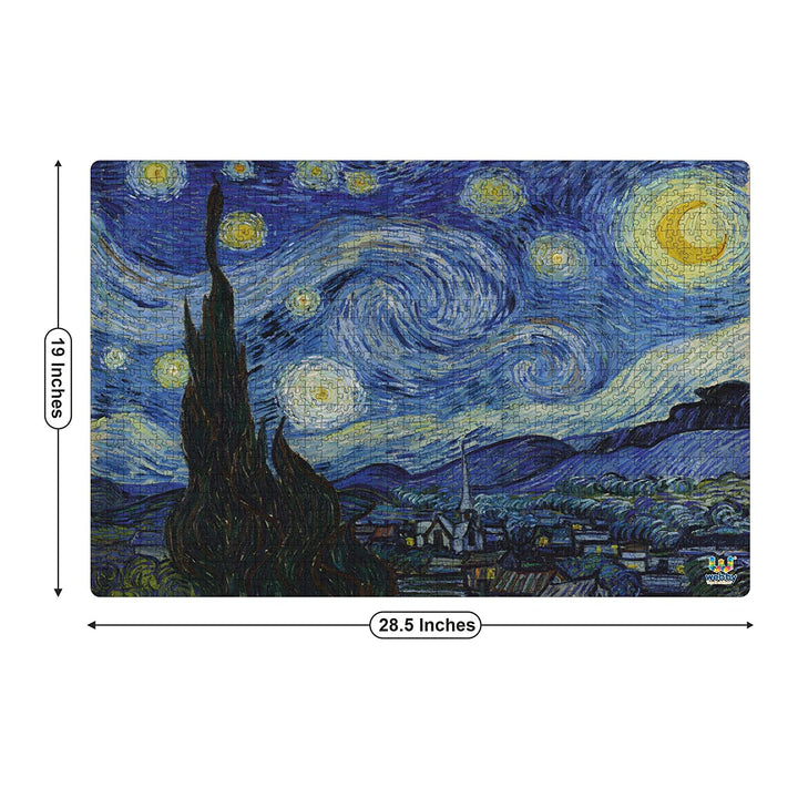 Webby Stary Night Painting Wooden Jigsaw Puzzle, 1000 Pieces