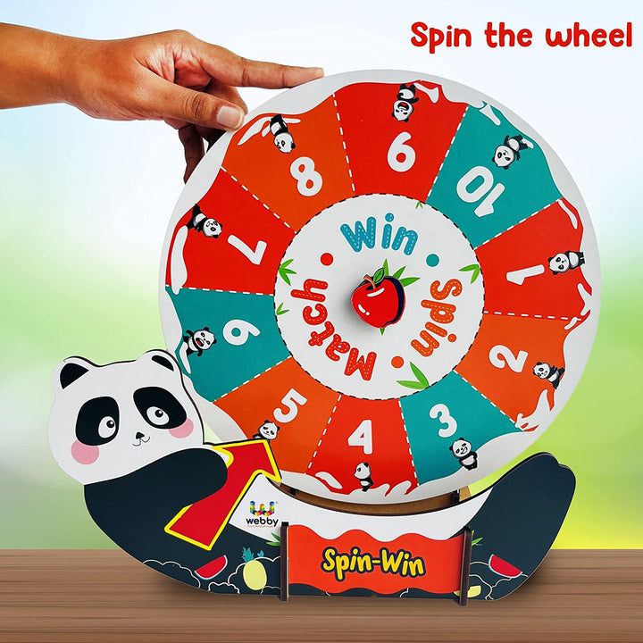 Webby Wooden Spin Win - Spin, Match & Win Educational Game