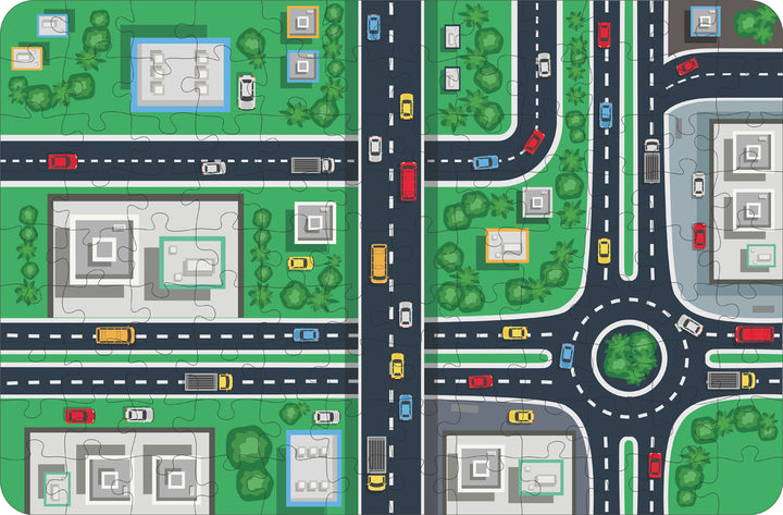 Webby City Road Map Jigsaw Puzzle, 108 Pieces