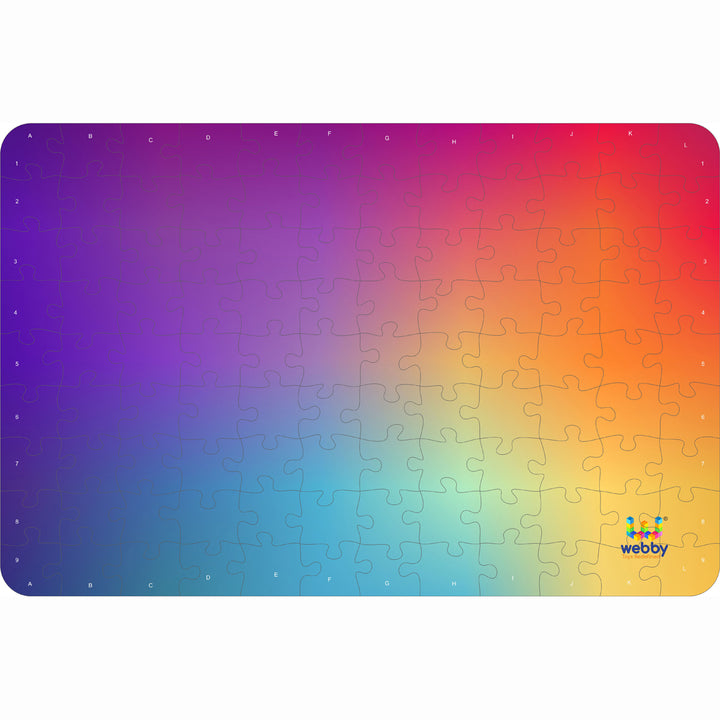 Webby Gradient Multicolor Wooden Jigsaw Puzzle, 108 Pieces