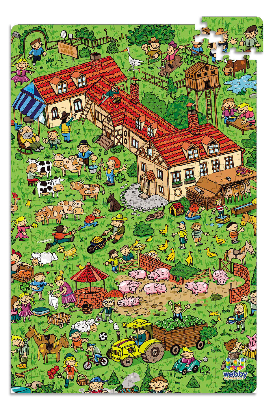 Webby Countryside Illustration Jigsaw Puzzle, 252 pieces