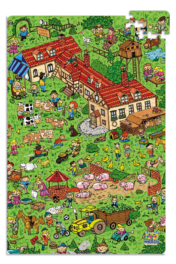 Webby Countryside Illustration Jigsaw Puzzle, 252 pieces