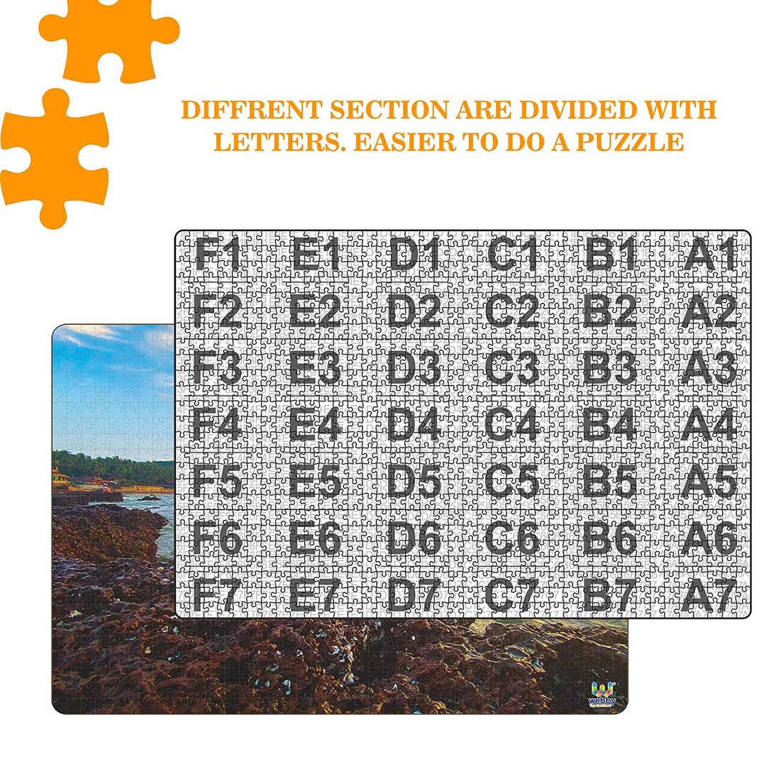Webby Sunset Coral Reefs Wooden Jigsaw Puzzle, 1000 Pieces