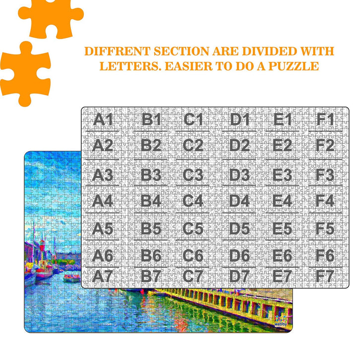 Webby Nyhavn, Denmark Wooden Jigsaw Puzzle, 1000 Pieces
