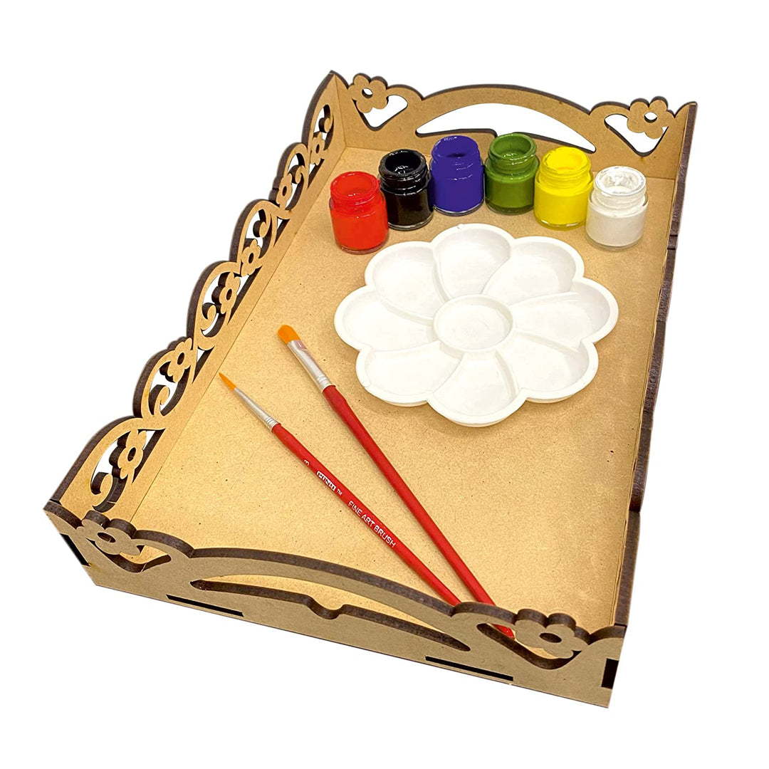 Webby Art and Craft DIY Paint Wooden Serving Tray