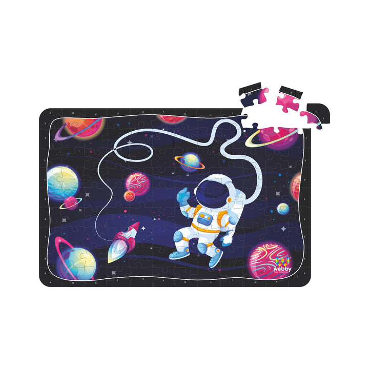 Webby Astronaut in Outer Space Wooden Jigsaw Puzzle, 108 Pieces