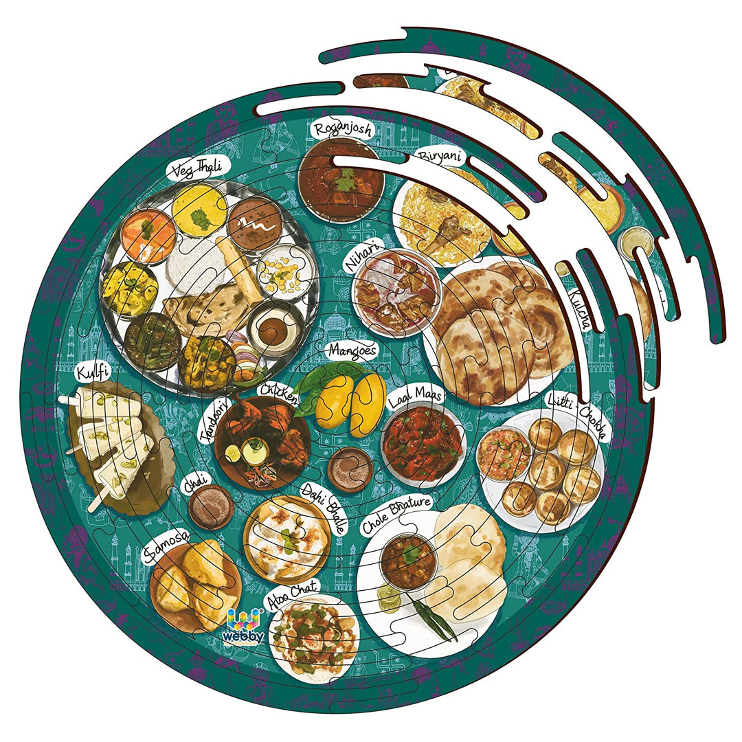Webby Noozles Food Wooden Puzzle, 70 Pcs
