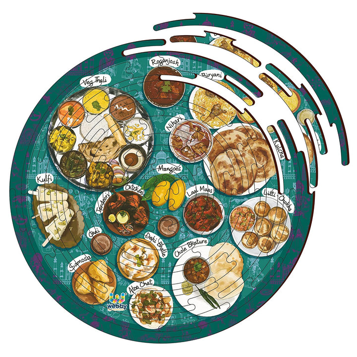 Webby Noozles Food Wooden Puzzle, 70 Pcs