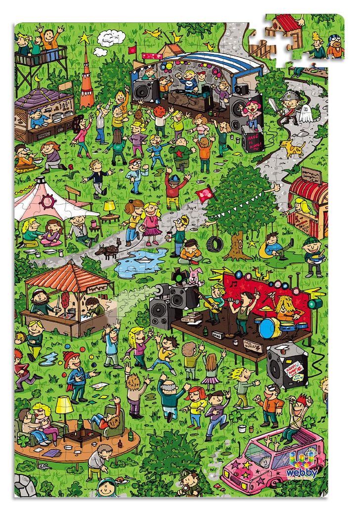 Webby Local Festival Illustration Wooden Jigsaw Puzzle, 252 pieces