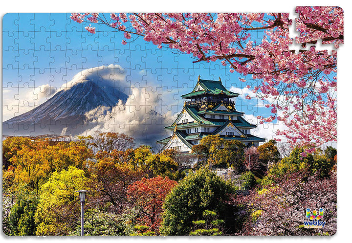 Webby Osaka Castle with Mount Fuji Jigsaw Puzzle, 252 pieces