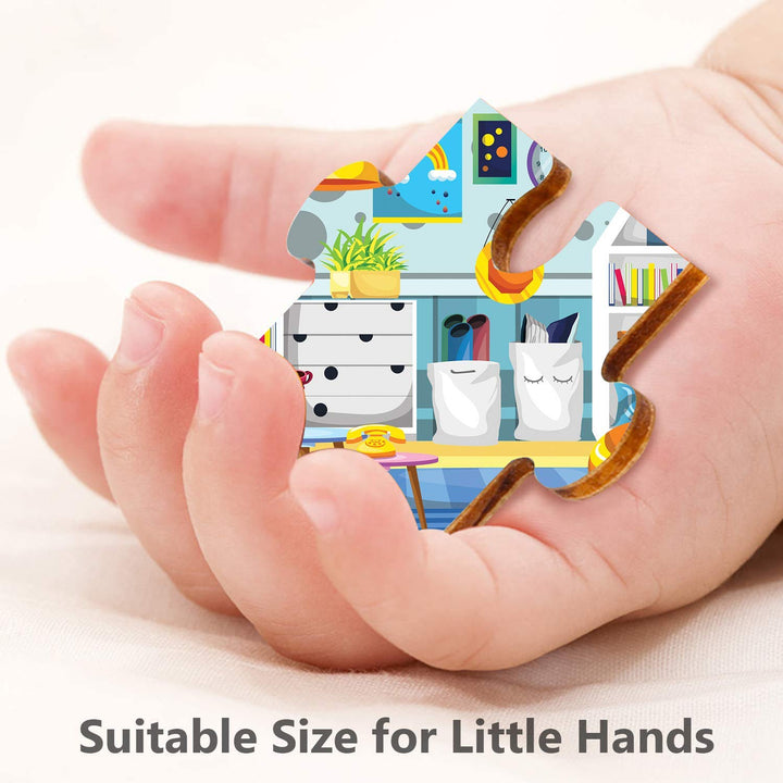 Webby Kids Room Wooden Floor Puzzle, 40 Pcs