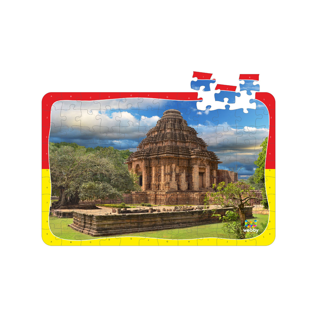 Webby Sun Temple Wooden Jigsaw Puzzle, 108 Pieces