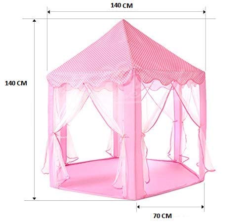 Webby Kids Indoor and Outdoor Castle Play Tent House (Pink)