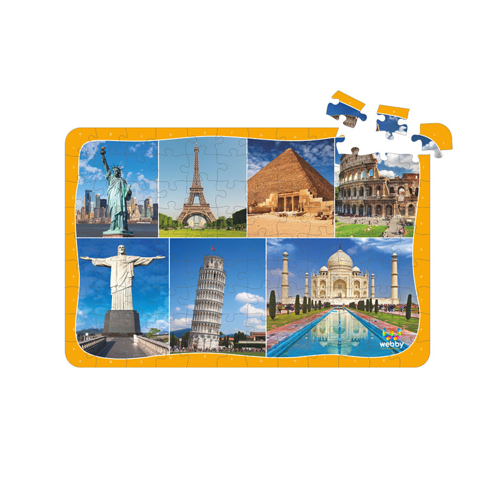 Webby Seven Wonders of The World Wooden Jigsaw Puzzle, 108 Pieces